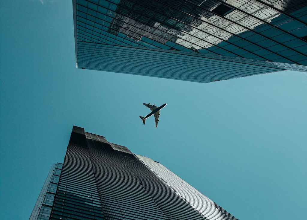 Het vliegtuig in dankzij Google Flights, Amsterdam schiphol airport AI